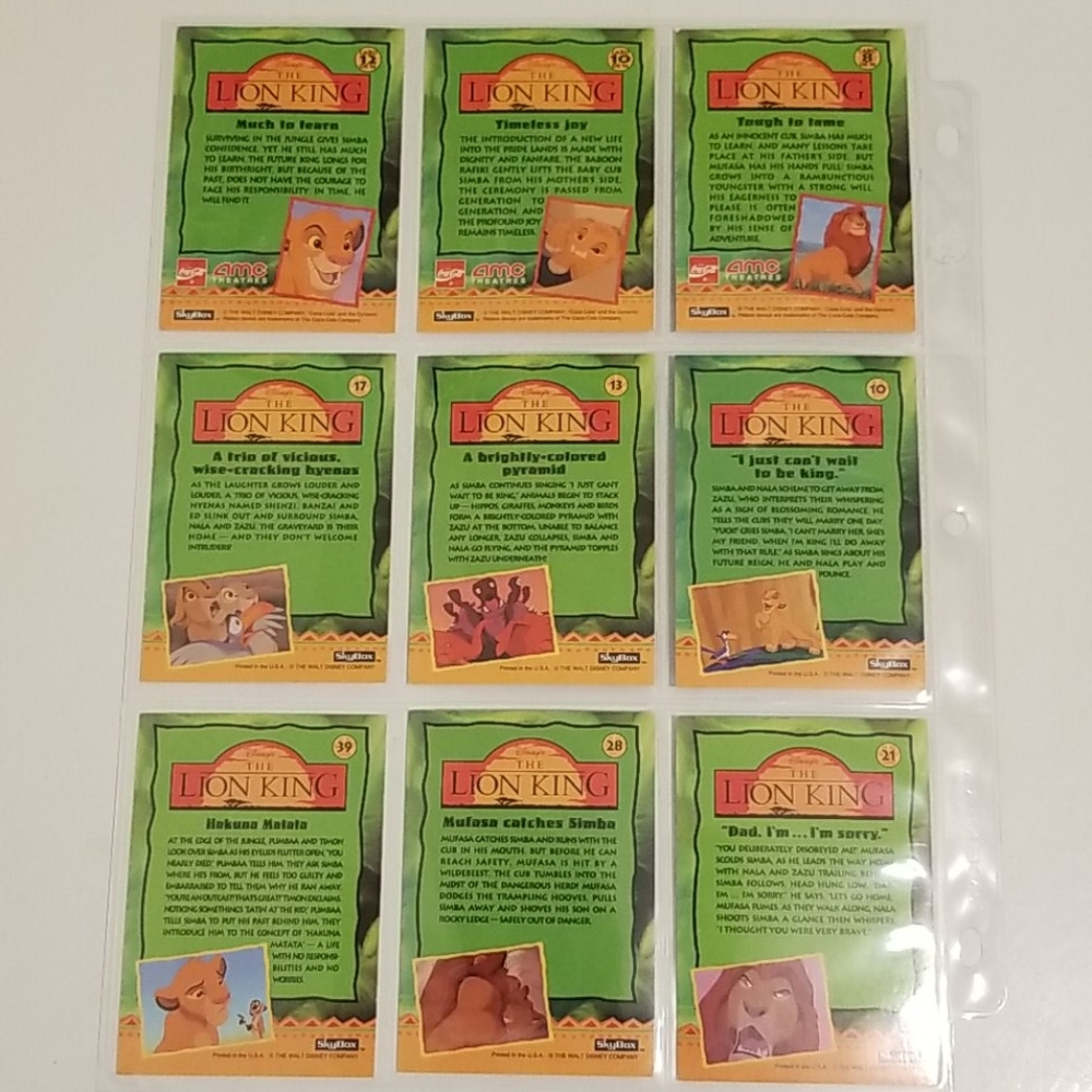 ๐3/$25! Lion King 90's Disney SkyBox cards - Picture 3 of 9